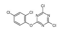 2,4-Dichloro-6-(2,4-dichlorophenoxy)-1,3,5-triazine结构式