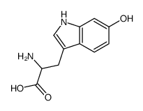 2-氨基-3-(6-羟基-1H-吲哚-3-基)丙酸结构式