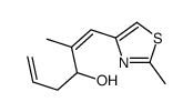 2-methyl-1-(2-methyl-1,3-thiazol-4-yl)hexa-1,5-dien-3-ol Structure