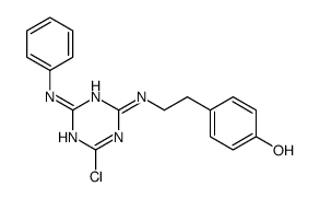 4-[2-[(4-anilino-6-chloro-1,3,5-triazin-2-yl)amino]ethyl]phenol结构式