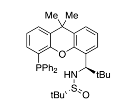 [S(R)]-N-[(1R)-1-[5-(二苯基膦基)-9,9-二甲基-9H-黄嘌呤-4-基]-2,2-二甲基丙基]-2-甲基-2-丙烷亚磺酰胺结构式