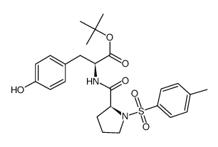 N-(toluene-4-sulfonyl)-L-prolyl-L-tyrosine tert-butyl ester Structure