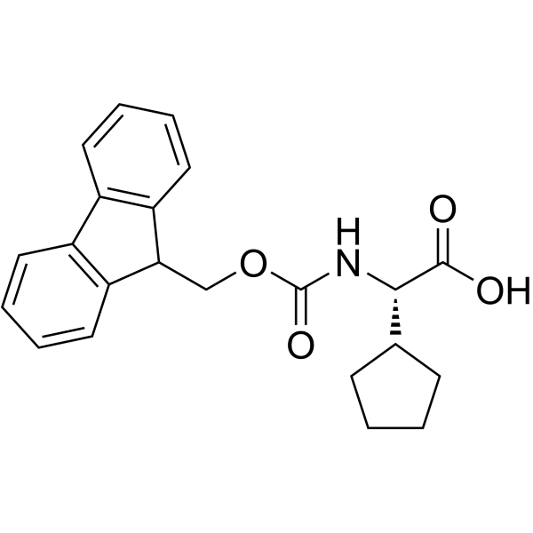 N-ALPHA-(9-芴甲氧羰基)-L-BETA-环戊基甘氨酸结构式