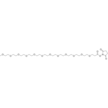 m-PEG12-NHS ester structure