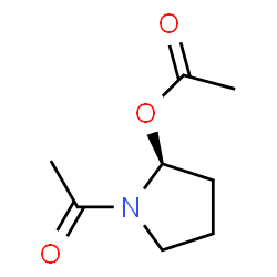 2-Pyrrolidinol, 1-acetyl-, acetate (ester), (2S)- (9CI) Structure