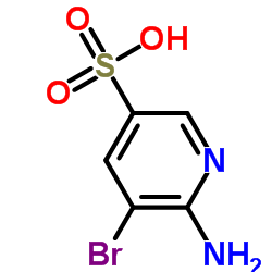 6-Amino-5-bromopyridinium-3-sulfonate structure