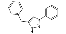 3-Phenyl-5-(phenylmethyl)-(1H)-pyrazole结构式