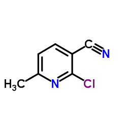 2-氯-3-氰基-6-甲基吡啶结构式