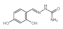 Hydrazinecarboxamide,2-[(2,4-dihydroxyphenyl)methylene]-结构式