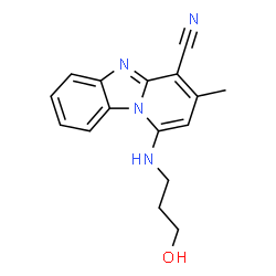 1-((3-hydroxypropyl)amino)-3-methylbenzo[4,5]imidazo[1,2-a]pyridine-4-carbonitrile Structure