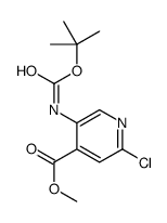 5-{[((叔丁氧基)羰基]氨基} -2-氯吡啶-4-羧酸甲酯结构式