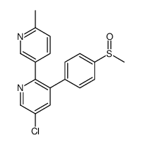 5-氯-6'-甲基-3-[4-(甲基亚磺酰基)苯基]-2,3'-联吡啶结构式