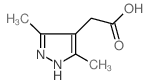 (3,5-二甲基-1H-吡唑-4-基)乙酸结构式