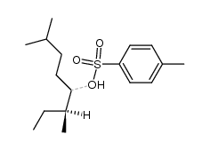 (5Ξ,6S)-2,6-dimethyl-5-(toluene-4-sulfonyloxy)-octane结构式