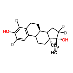 乙炔雌二醇-2,4,16,16-d4结构式