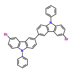 6,6'-dibromo-9,9'-diphenyl-9H,9'H-3,3'-bicarbazole Structure