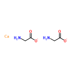 Acetate, 2-amino-, calcium salt (2:1) Structure