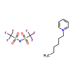 N-己基吡啶双(三氟甲烷磺酰)亚胺盐结构式