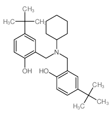 Phenol,2,2'-[(cyclohexylimino)bis(methylene)]bis[4-(1,1-dimethylethyl)- (9CI) Structure