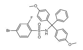 4-bromo-N-(4,4'-dimethoxytrityl)-2-fluorobenzenesulfonamide结构式