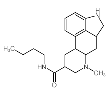 N-butyl-7-methyl-5,5a,6,6a,8,9,10,10a-octahydro-4H-indolo[4,3-fg]quinoline-9-carboxamide结构式