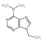 9H-Purin-6-amine, 9-ethyl-N,N-dimethyl-结构式