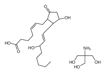 2-amino-2-(hydroxymethyl)propane-1,3-diol,(Z)-7-[(1R,2R,3R)-3-hydroxy-2-[(E,3S)-3-hydroxyoct-1-enyl]-5-oxocyclopentyl]hept-5-enoic acid Structure