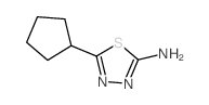 2-氨基-5-环戊基-1,3,4-噻二唑结构式