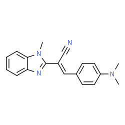 (E)-3-(4-(dimethylamino)phenyl)-2-(1-methyl-1H-benzo[d]imidazol-2-yl)acrylonitrile Structure