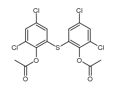 bis-(2-acetoxy-3,5-dichloro-phenyl)-sulfide结构式