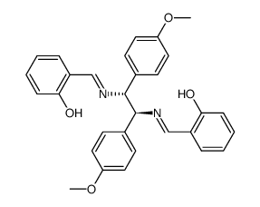 PHENOL, 2,2''-[[1,2-BIS(4-METHOXYPHENYL)1,2-ETHANEDIYL] BIS(NITRILOMETHYLIDYNE)]BIS- R,S结构式