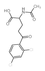 Benzenepentanoic acid, a-(acetylamino)-2,4-dichloro-d-oxo-结构式