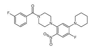 [4-(4-fluoro-2-nitro-5-piperidin-1-ylphenyl)piperazin-1-yl]-(3-fluorophenyl)methanone结构式