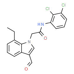 1H-Indole-1-acetamide,N-(2,3-dichlorophenyl)-7-ethyl-3-formyl-(9CI)结构式