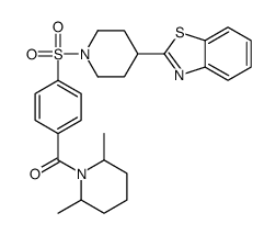 Piperidine, 1-[4-[[4-(2-benzothiazolyl)-1-piperidinyl]sulfonyl]benzoyl]-2,6-dimethyl- (9CI)结构式