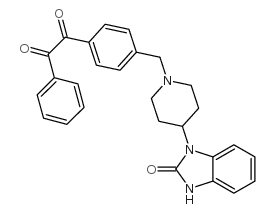 1-(4-((4-(2-OXO-2,3-DIHYDRO-1H-BENZO[D]IMIDAZOL-1-YL)PIPERIDIN-1-YL)METHYL)PHENYL)-2-PHENYLETHANE-1,2-DIONE结构式