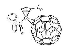 (η5-acetylcyclopentadienyl)(η2-[60]fullerene)(triphenylphosphine)cobalt(I) Structure