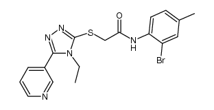 N-(2-bromo-4-methylphenyl)-2-((4-ethyl-5-(pyridin-3-yl)-4H-1,2,4-triazol-3-yl)thio)acetamide Structure