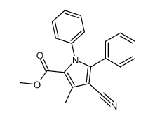 4-cyano-3-methyl-1,5-diphenyl-pyrrole-2-carboxylic acid methyl ester Structure