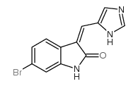 6-溴-3-(3h-咪唑-4-基亚甲基)-1,3-二氢-吲哚-2-酮结构式