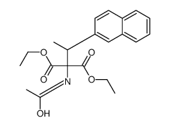 diethyl 2-acetamido-2-(1-naphthalen-2-ylethyl)propanedioate结构式