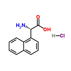 (S)-2-氨基-2-(萘-1-基)乙酸盐酸盐结构式