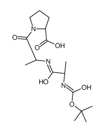 (2S)-1-[(2R)-2-[[(2R)-2-[(2-methylpropan-2-yl)oxycarbonylamino]propanoyl]amino]propanoyl]pyrrolidine-2-carboxylic acid Structure