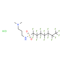 N-[3-(dimethylamino)propyl]-1,1,2,2,3,3,4,4,5,5,6,6,7,7,7-pentadecafluoroheptane-1-sulphonamide monohydrochloride Structure