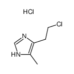 4-(2-chloroethyl)-5-methyl-1H-imidazole hydrochloride结构式