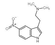 3-(2-二甲基氨基乙基)-5-硝基吲哚结构式