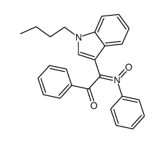 (E)-1-(1-butyl-1H-indol-3-yl)-2-oxo-N,2-diphenylethan-1-imine oxide结构式