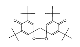 2,4,10,12-tetra-t-butyl-14,15-dioxadispiro[5,1,5,2]-pentadeca-1,4,9,12-tetraene-3,11-dione Structure