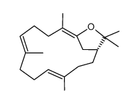 (R,4E,8E,12E)-4,8,12,15,15-pentamethyl-14-oxabicyclo[11.2.1]hexadeca-4,8,12-triene Structure