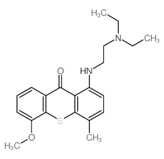 1-(2-diethylaminoethylamino)-5-methoxy-4-methyl-thioxanthen-9-one结构式